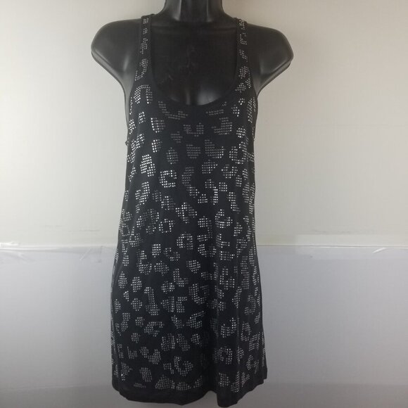 Torn by Ronny Kobo Women's Razor Back 100% Modal Rhinestone Tank Top Sz S - Picture 6 of 6